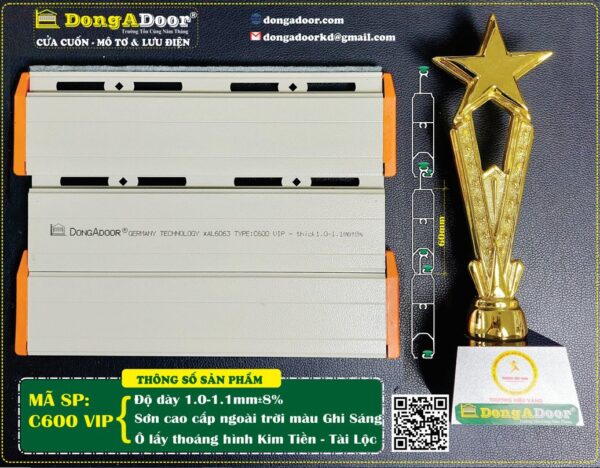 Cửa cuốn khe thoáng Đông Á Door C600 VIP